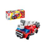 Bloco de Montar Caminhão Bombeiro Escada Trans Collector 6 formam 1 Keepplay