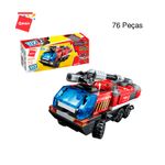 Bloco de Montar Super Caminhão Bombeiro Lançador de Água Trans Collector 6 formam 1 Keepplay