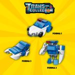 Bloco de Montar Carro de Patrulha Trans Collector Construção e Polícial 3 em 1 Keepplay