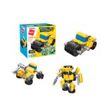 Bloco de Montar Rolo Compressor Trans Collector Construção e Polícial 3 em 1 Keepplay