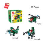 Bloco de Montar Set Trans Collector Militar e Transportes 3 em 1 Keepplay
