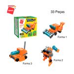Bloco de Montar Set Trans Collector Militar e Transportes 3 em 1 Keepplay