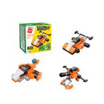 Bloco de Montar Carro de Corrida Trans Collector Militar e Transportes 3 em 1 Keepplay