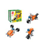 Bloco de Montar Motocicleta Trans Collector Militar e Transportes 3 em 1 Keepplay