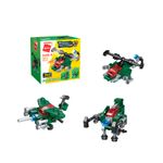 Bloco de Montar Helicóptero Militar Trans Collector Militar e Transportes 3 em 1 Keepplay