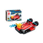 Bloco de Montar Bote de Bombeiro Combat Zones Super Bombeiro Keepplay