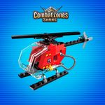 Bloco de Montar Helicóptero de Bombeiro Combat Zones Super Bombeiro Keepplay