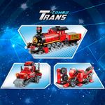 Bloco de Montar Mestre do Poder Combo Transportes 3 em 1 Keepplay