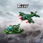 Bloco de Montar Avião Bombardeiro Combo Trans Militar Keepplay
