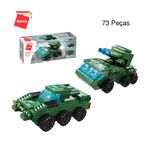 Bloco de Montar Veículo Artilharia Combo Trans Militar Keepplay