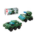 Bloco de Montar Veículo Artilharia Combo Trans Militar Keepplay
