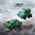 Bloco de Montar Veículo Artilharia Combo Trans Militar Keepplay