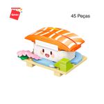 Bloco de Montar Set Build & Fun Comidinhas de Restaurante Keepplay
