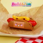 Bloco de Montar Cachorro Quente Build & Fun Comidinhas de Restaurante Qman