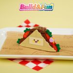 Bloco de Montar Sanduiche Build & Fun Comidinhas de Restaurante Qman