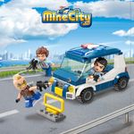 Bloco de Montar Carro de Patrulha Mine City Keepplay