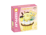 Bloco de Montar Cupcake Banana Pompompurin Hello Kitty e Amigos Keepplay