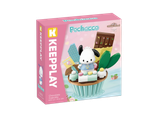 Bloco de Montar Cupcake Chocolate Pochacco Hello Kitty e Amigos Keepplay