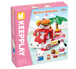 Bloco de Montar Food Truck Pochacco Hello Kitty e Amigos Keepplay