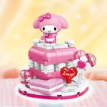 Bloco de Montar Mousse de Morango My Melody Hello Kitty e Amigos Keepplay