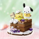 Bloco de Montar Bolo de Chocolate Pochaccco Hello Kitty e Amigos Keepplay