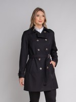 TRENCH COAT COM PALA E FIVELA PUNHO