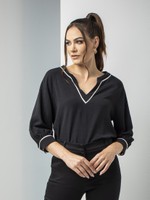 BLUSA DECOTE V COM VIVO