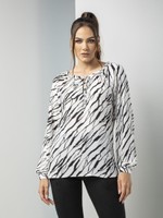 BLUSA ESTAMPADA COM AMARRAÇÃO