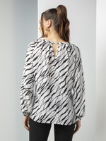 BLUSA ESTAMPADA COM AMARRAÇÃO