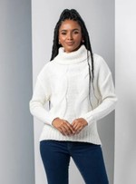 BLUSA TRICOT AMPLO PONTO TRANÇADO