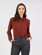 BLUSA LAÇO ASSIMÉTRICA TERRACOTA