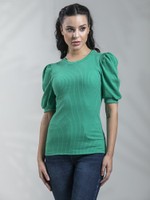 BLUSA DE MALHA CANELADA COM PUNHO