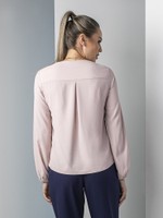 BLUSA DECOTE V COM ELÁSTICO NO PUNHO