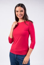 BLUSA BÁSICA MANGA 3/4 DECOTE CANOA