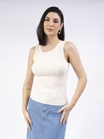 BLUSA REGATA CANELADA TRICOT