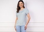 BLUSA TEXTURIZADA MANGA TULIPA