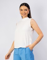 BLUSA SOCIAL GOLA ALTA COM BOTÕES