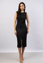 Vestido Regata Com Faixa Pespontada