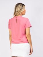 BLUSA SOCIAL GOLA ALTA COM DECOTE V