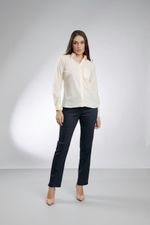 Camisa Feminina Comfy em Algodão com Bolso Frontal