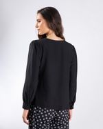 Blusa Social Com Botões Forrados