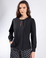 Blusa Social Com Botões Forrados