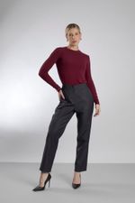 Calça Feminina Cenoura de Alfaiataria com Cós Elástico