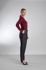 Calça Feminina Cenoura de Alfaiataria com Cós Elástico