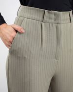 Calça Feminina Cintura Alta de Alfaiataria Stripes