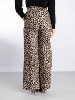 Calça Pantalona Animal Print