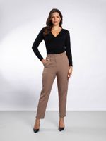 Calça Feminina Cintura Alta de Alfaiataria Stripes