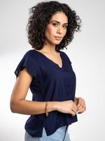 Blusa De Viscose Decote V