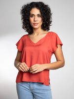Blusa De Viscose Decote V
