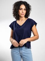Blusa De Viscose Decote V